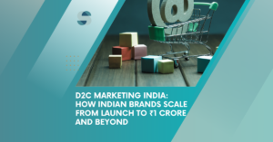 Indian D2C brand founder reviewing ecommerce marketing performance data and scaling strategy dashboard